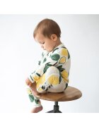 Zipster Salopeta lunga din bambus - - Lemons - Alb - pentru bebelusi - Alb