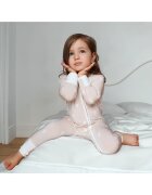 Zipster Salopeta lunga din bambus - - LoveHearts - Inimioare - pentru bebelusi - Nude