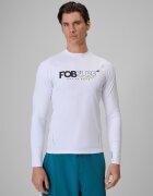 4F Bluză cu mânecă lungă pentru înot și sporturi nautice cu protecție UPF50+ pentru bărbați - albă XL