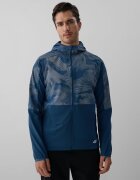 4F Bluză de alergare regular cu glugă pentru bărbați - denim S