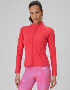 4F Bluză de antrenament slim fără glugă pentru femei - coral XS