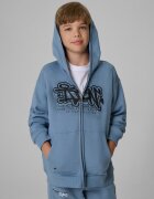 4F Bluză de trening loose cu glugă pentru băiat - denim 134/140 (8-10 ani)