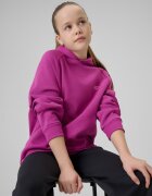 4F Bluză de trening loose și glugă pentru fete - 122/128 (6-8 ani)