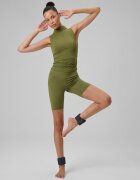 4F Colanți ciclism pentru yoga pentru femei - verde măsliniu S