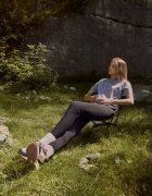 4F Colanți damă din tricot reiat - negri S