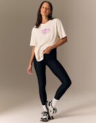 4F Colanți din tricot striat pentru femei - negri XS