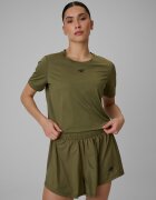 4F Crop top de antrenament slim cu uscare rapidă pentru femei - verde măsliniu XL