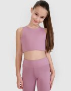 4F Crop top de sport cu uscare rapidă pentru fete JUNIOR | Anna Lewandowska - 158/164 (12-14 ani)