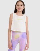 4F Crop top oversize cu imprimeu pentru fete - 158