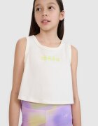 4F Crop top oversize cu imprimeu pentru fete - 158