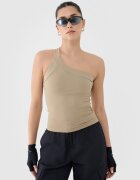 4F Crop-top slim cu o bretea asimetrică pentru femei - XS