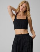 4F Crop-top slim în dungi pentru femei - XS