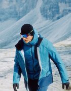 4F Geacă de trekking impermeabilă membrana 20000 pentru bărbați - albastră S