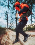 4F Geacă de trekking membrana 10000 pentru bărbați - roșie XXL