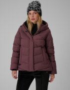 4F Geacă din puf cu umplutură naturală pentru femei - burgundy S