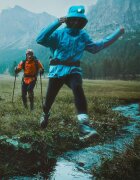 4F Geacă impermeabilă de trekking membrana 20000+ pentru femei - albastră M