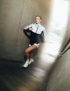 4F Geacă reflectorizantă de alergare pentru femei - neagră L