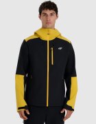 4F Geacă softshell anti-vânt membrană 8000 pentru bărbați - galbenă XXL