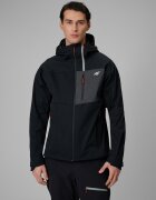 4F Geacă softshell rezistentă la vânt PRO cu membrană 10000 pentru bărbați - neagră S