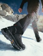 4F Ghete înalte de trekking ICE CRACKER cu izolația Primaloft pentru bărbați - negre 46