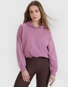 4F Hanorac cropped de molton fără fermoar cu glugă pentru femei | Anna Lewandowska - L