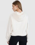 4F Hanorac cropped de molton fără fermoar cu glugă pentru femei | Anna Lewandowska - XL