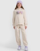 4F Hanorac de trening cu glugă fără fermoar pentru fete - 164