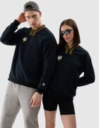 4F Hanorac de trening fără fermoar și glugă unisex | Drift Masters - neagră XXL
