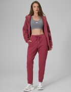 4F Hanorac regular de trening cu glugă pentru femei - burgundy XXL