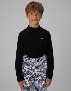 4F Lenjerie termică fleece (sus) pentru băieți - neagră 134/140 (8-10 ani)