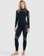 4F Lenjerie termoactivă fără cusături (bluză) pentru femei - neagră M/L