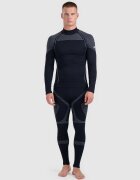 4F Lenjerie termoactivă fără cusături (colanți) pentru bărbați - neagră L/XL