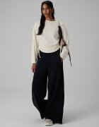 4F Longsleeve slim cu fronseuri pentru femei - crem S