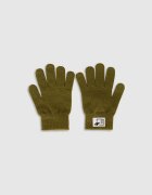 4F Mănuși din tricot cu viscoză pentru copii - kaki S/M