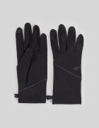 4F Mănuși tricotate Touch Screen unisex - negre S