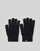4F Mănuși tricotate Touch Screen unisex - negre L/XL