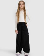 4F Pantaloni casual cargo pentru fete - negri 122