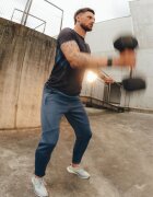4F Pantaloni de antrenament cu uscare rapidă pentru bărbați - albaștri M
