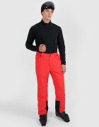 4F Pantaloni de schi cu bretele membrana 5000 pentru bărbați - roșii XXL