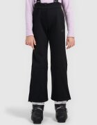 4F Pantaloni de schi softshell cu bretele membrana 5000 pentru fete - negri 140