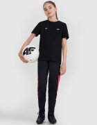 4F Pantaloni de sport pentru copii JUNIOR x Robert Lewandowski - negri 134/140 (8-10 ani)