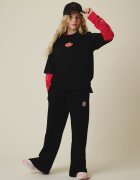 4F Pantaloni de trening cu crac larg pentru fete - negri 128