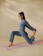 4F Pantaloni de yoga cu craci evazați pentru femei - albaștri L