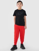 4F Pantaloni jogger de trening pentru băieți - portocalii 158