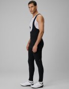 4F Pantaloni lungi ciclism cu bretele pentru bărbați - negri S