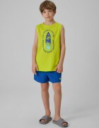 4F Pantaloni scurți de plajă boardshort băieți - verzi 122/128 (6-8 ani)