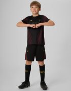 4F Pantaloni scurți fotbal pentru băieți JUNIOR | Robert Lewandowski - negri 134/140 (8-10 ani)