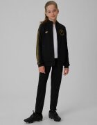 4F Pantaloni sport cu uscare rapidă pentru copii JUNIOR x Robert Lewandowski - negri 134/140 (8-10 ani)