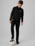 4F Pantaloni sport cu uscare rapidă pentru copii JUNIOR x Robert Lewandowski - negri 134/140 (8-10 ani)