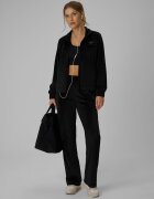 4F Pantaloni velur cu crac drept pentru femei - negri S